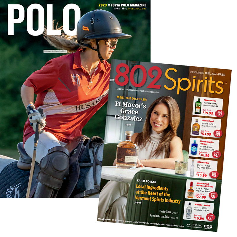 The magazine covers of Polo magazine and 802 Spirits magazine: two content marketing success stories.