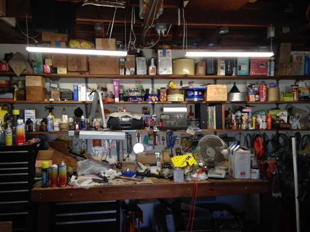 Image by Circacies, Wikimedia Commons, shows a workbench covered with miscellaneous tools, parts and small appliances. By embracing a Yankee spirit in your content marketing efforts, you can put the tools you already have to work.